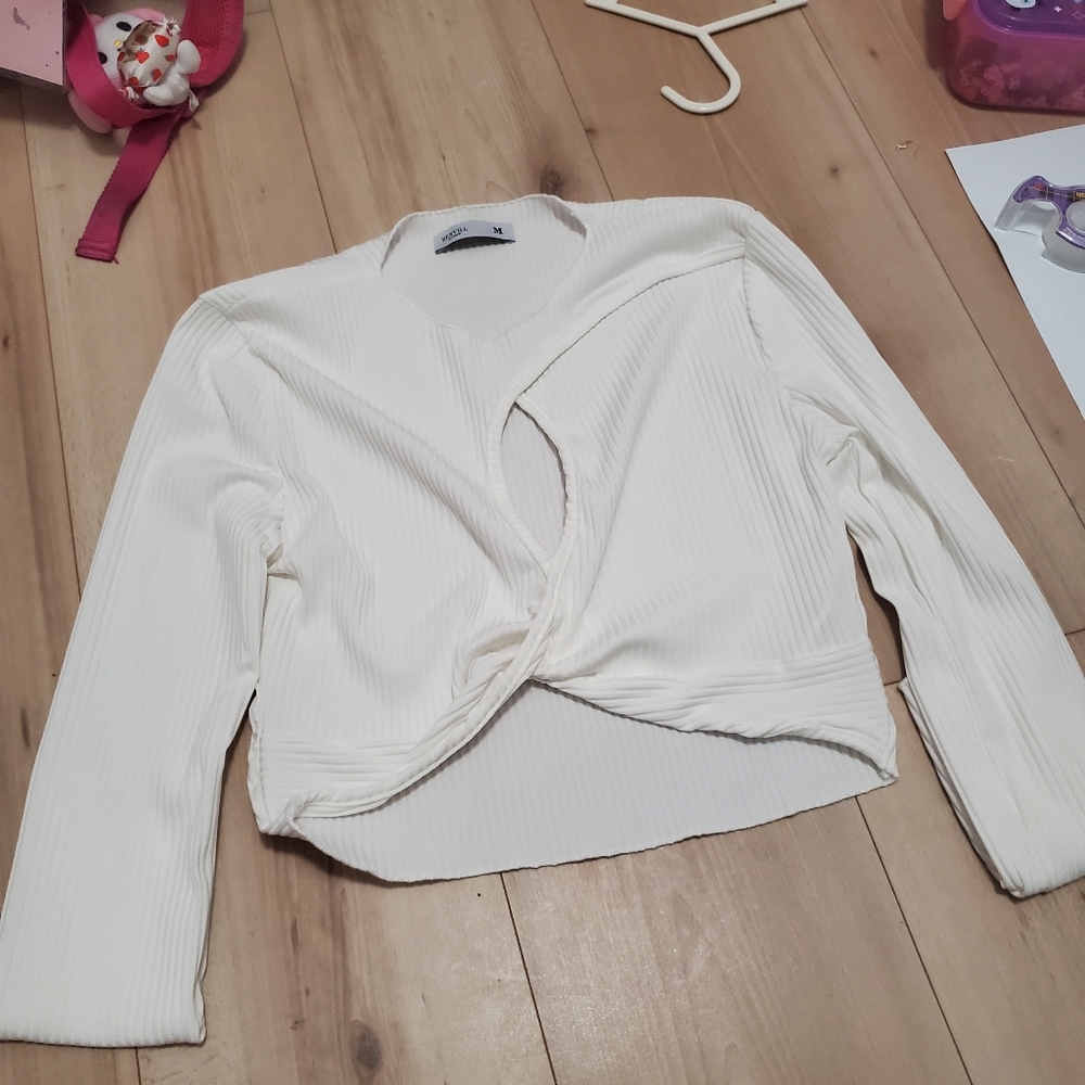 A white long sleeve t-shirt